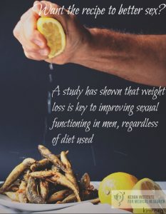 Weight loss improves sex in men, not diet